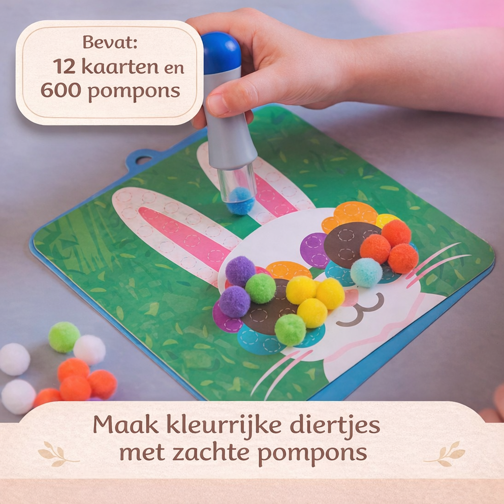 Pompon Knutselset | creatief bezig zonder lijm of rommel