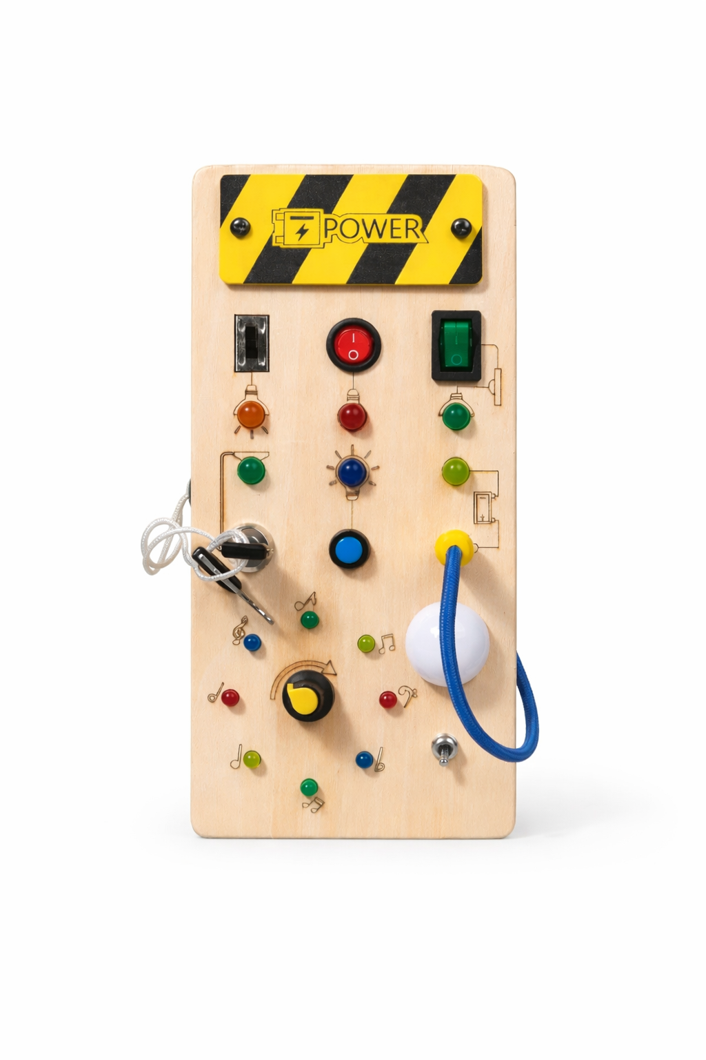 Houten Sensorisch Activiteitenbord | spelenderwijs oefenen met fijne motoriek