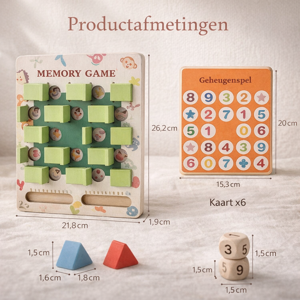 Houten Cognitieve Strijd | Memory Geheugenspel