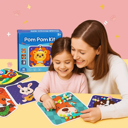Pompon Knutselset | creatief bezig zonder lijm of rommel